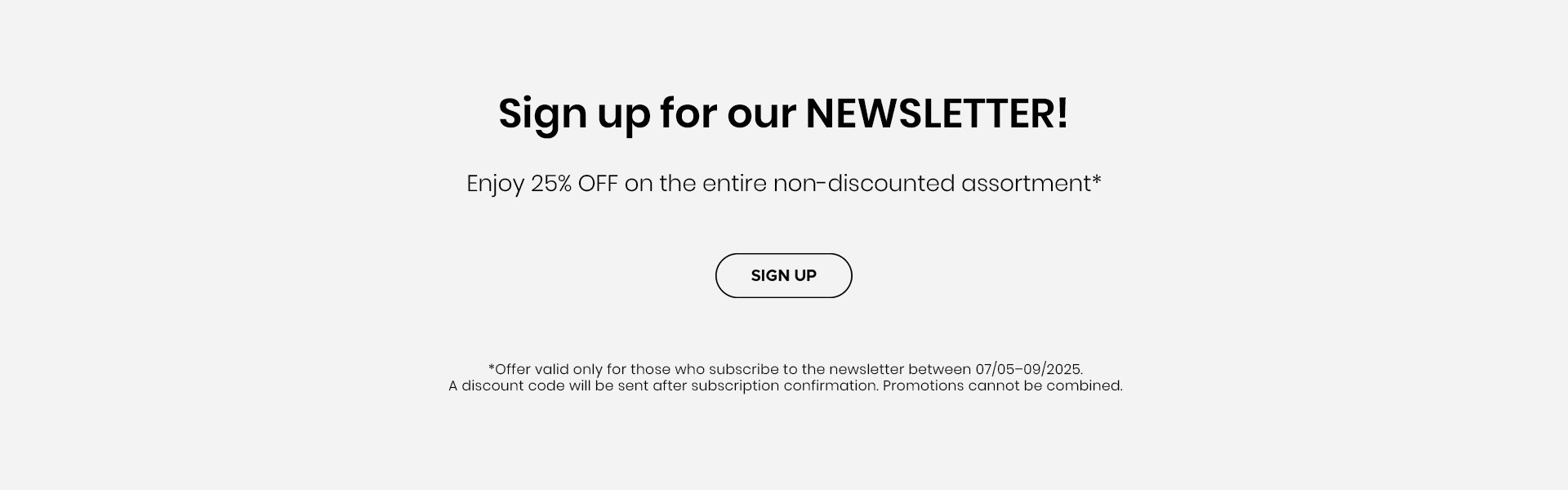 Sign up for our newsletter!